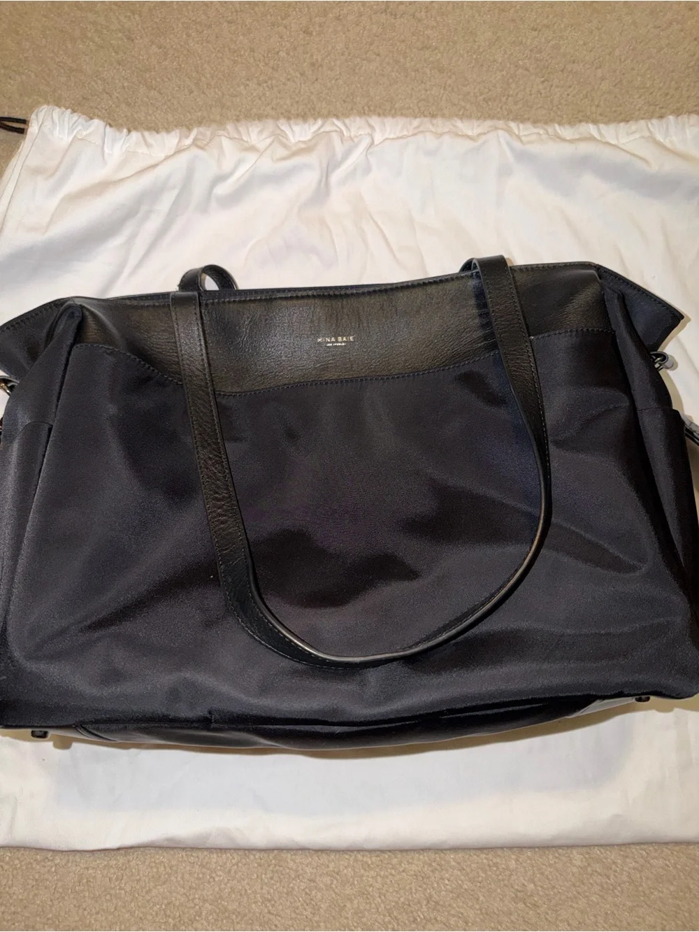 Mina Baie diaper bag tote